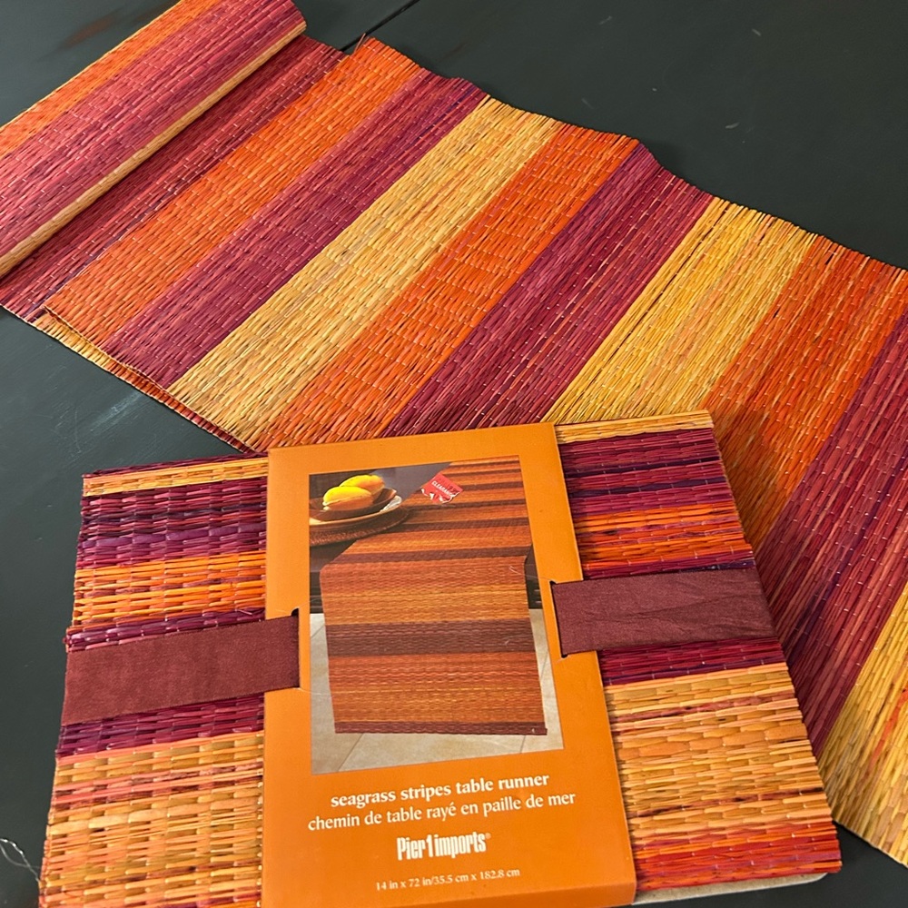Summer Sea Grass Table Runner-Orange,Yellow,Red- Pier One Imports
